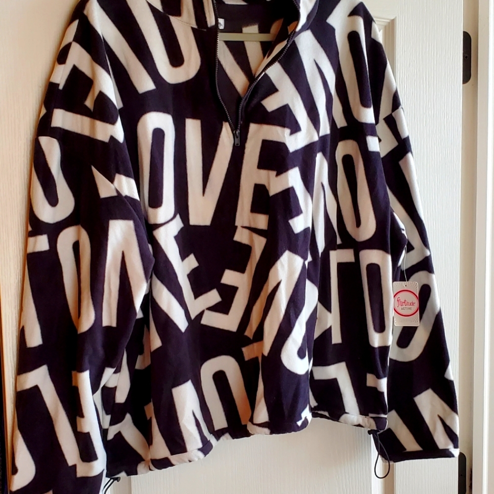 Womens Fleece 3/4 zip hoody